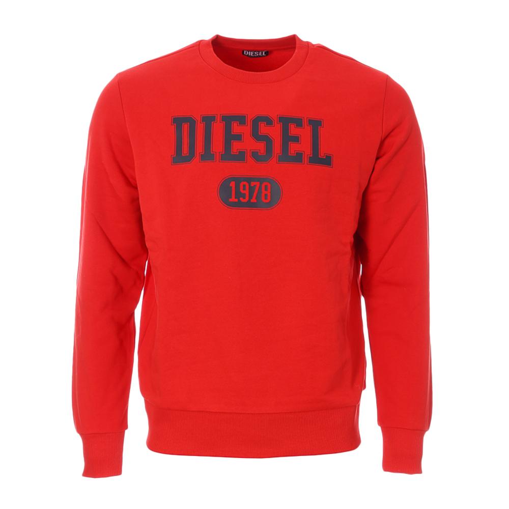 Sweat Rouge Homme Diesel Felpa pas cher
