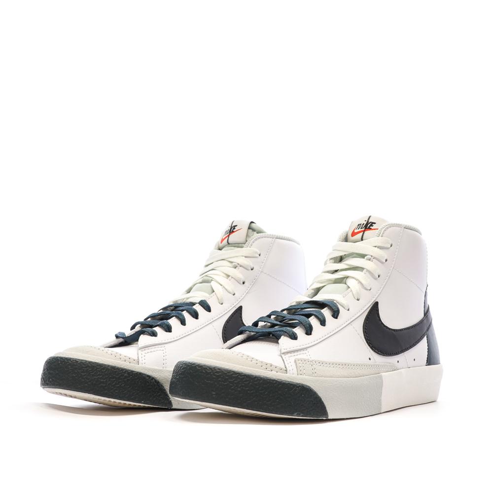 Baskets Blanches/Bleu Garçon Nike Blazer Mid '77 vue 6