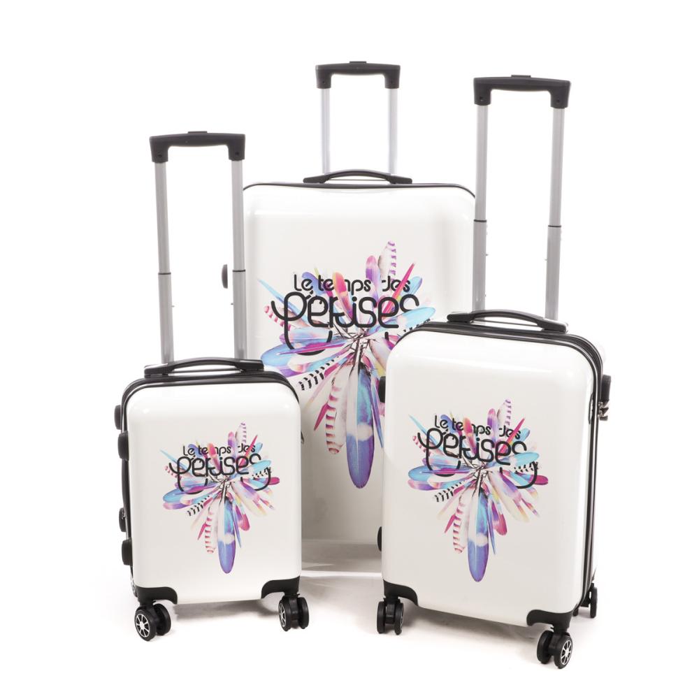 Lot x3 Valises Blanches Le Temps des Cerises Saya vue 2