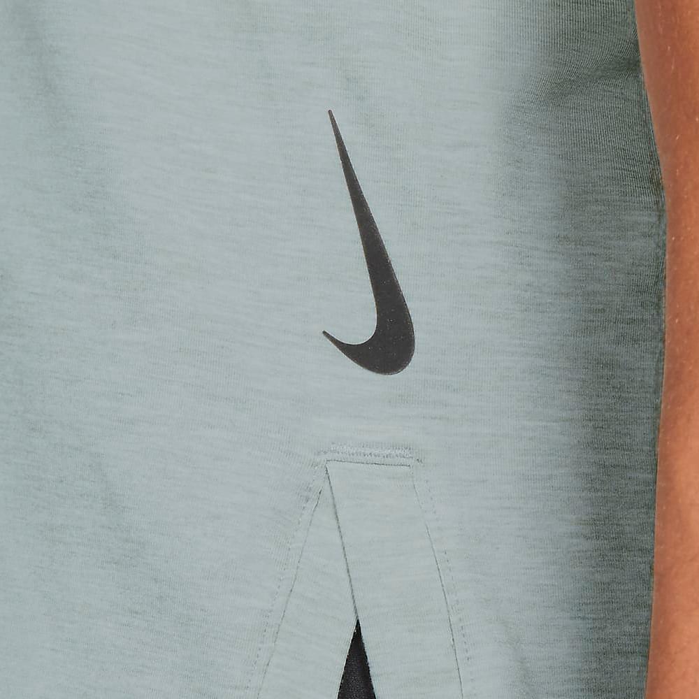 T-shirt Gris Femme Nike Top SS Yoga vue 3