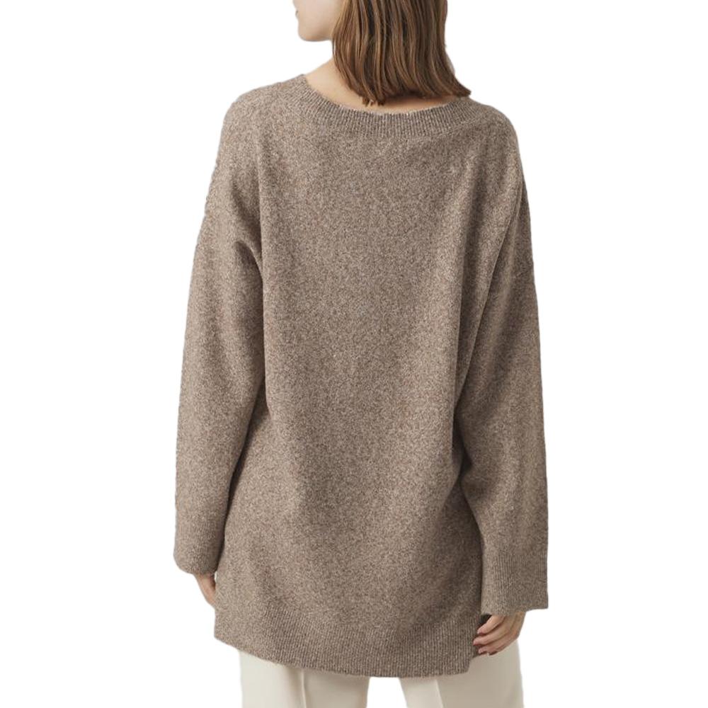 Pull Marron Femme Vero Moda Doffy 10290710 vue 2