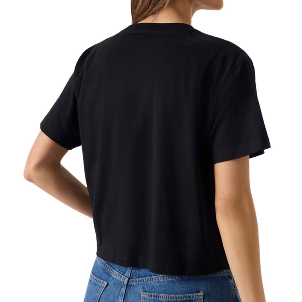 T-Shirt Noir Femme Guess Boxy vue 2