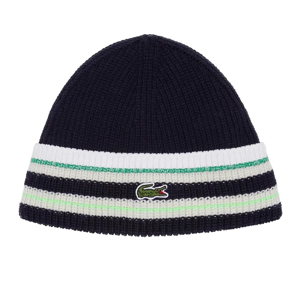 Gorro Lacoste Flor Hombre Azul Marino/Blanco/Verde barato