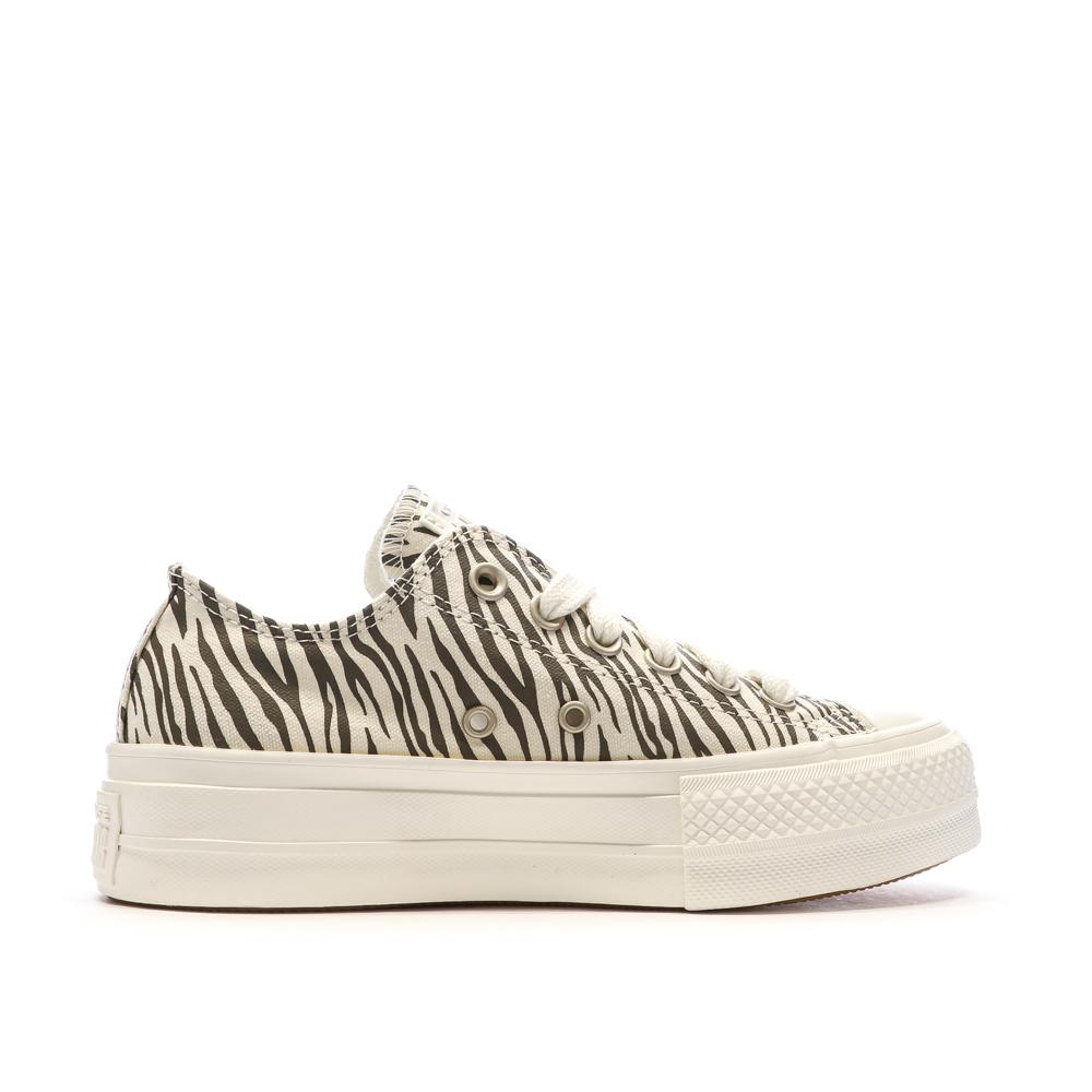 Baskets Beige/Gris Femme Converse Chuck Taylor All Star vue 2