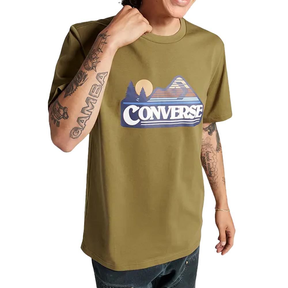 T-shirt Kaki Homme Converse Cosmic Turtle pas cher
