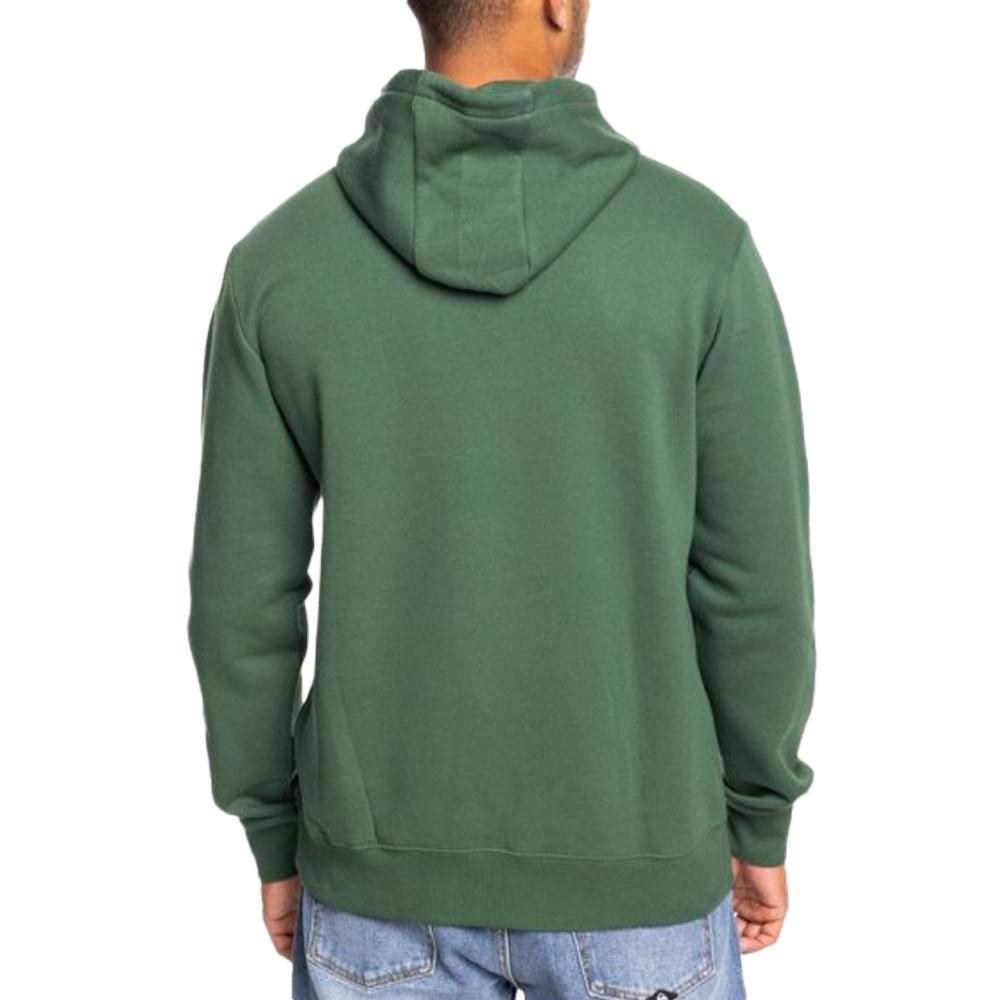 Sudadera verde para hombre Quiksilver Biglogohood ver 2