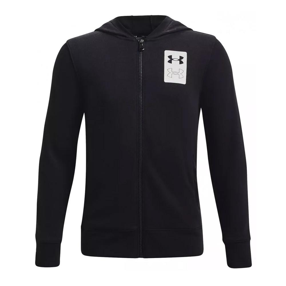 Sweat zippée à Capuche Noir Garçon Under Armour Rival Terry pas cher
