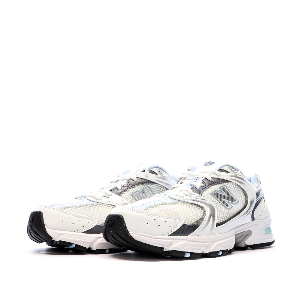 Baskets Blanches/Bleu Mixte New Balance 530 vue 6
