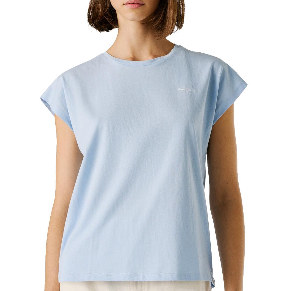 Camiseta de mujer azul claro Pepe jeans Bloom0 barato