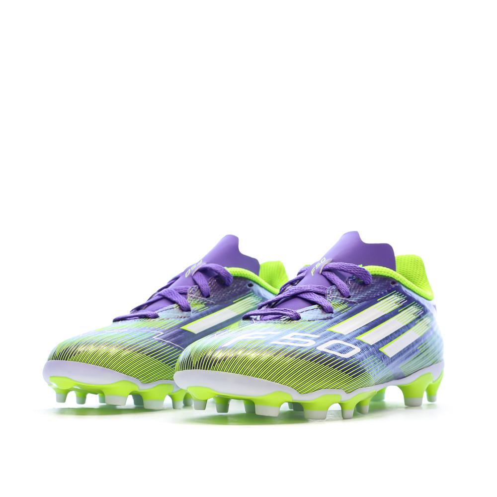 Zapatillas de deporte moradas/verdes para niño Adidas F50 League ver 6