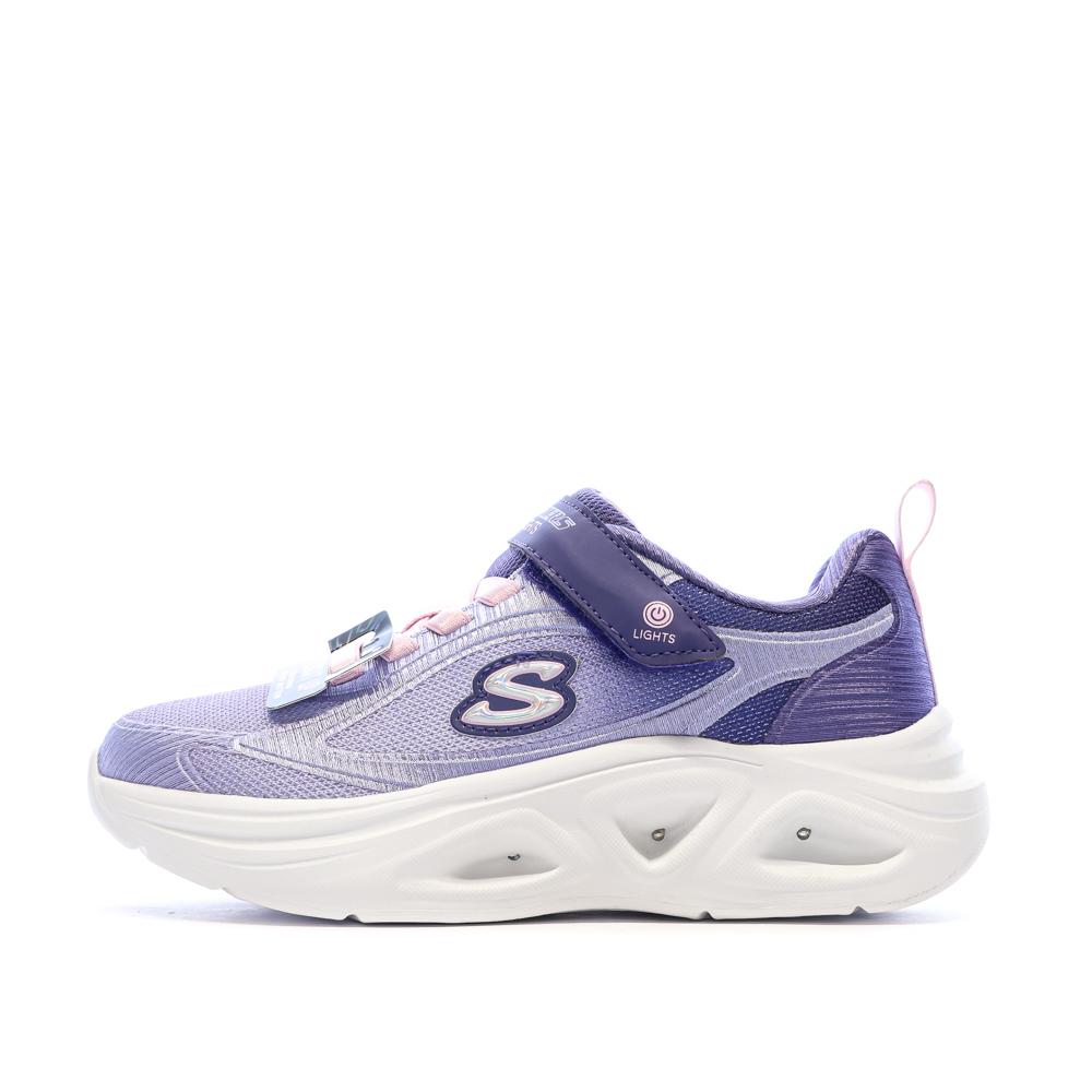 Baskets Mauves Fille Skechers Sola Glow pas cher