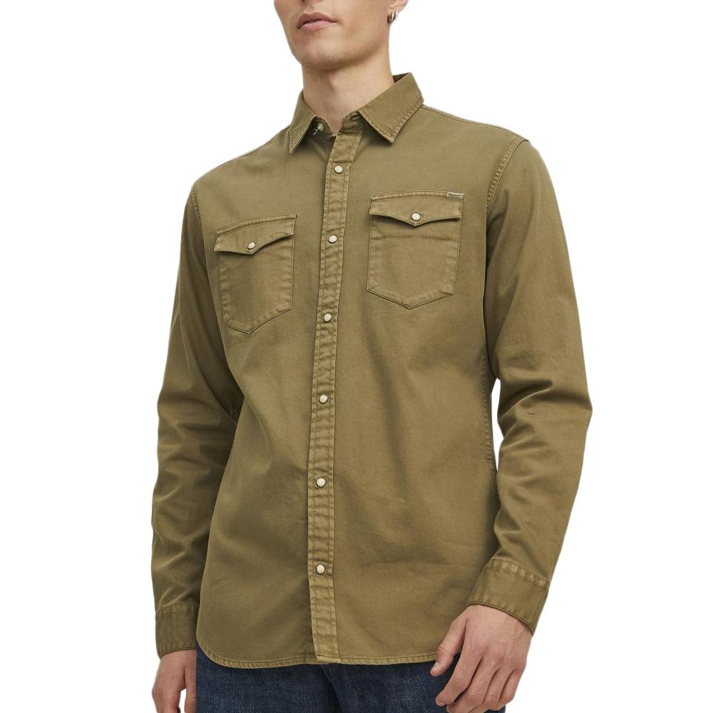 Chemise Kaki Homme Jack & Jones Heridan pas cher