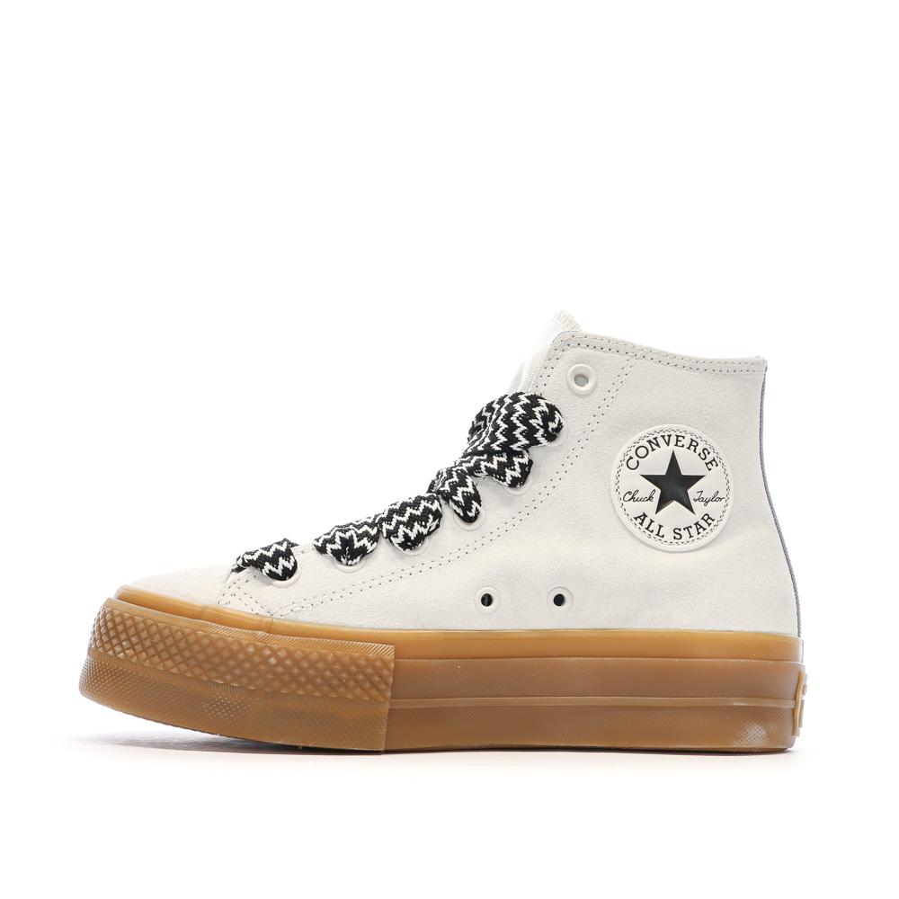 Baskets Blanches Femme Converse Suede A10414C pas cher