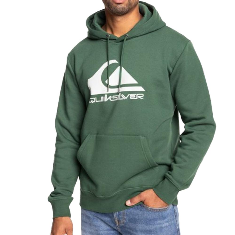 Sudadera verde para hombre Quiksilver Biglogohood barato