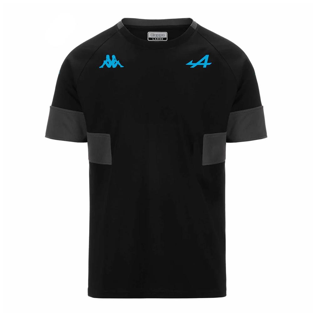T-shirt Noir Homme Kappa Adobi Alpine F1 pas cher