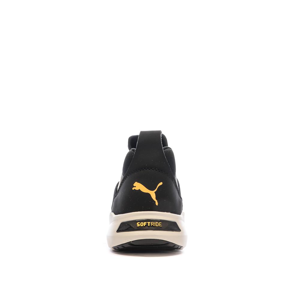 Baskets Noire/Orange Homme Puma Softride Enzo vue 3