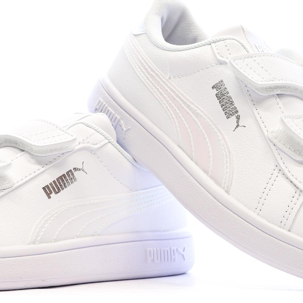 Zapatillas blancas para niña Puma Smash 3.0 HoloS ver 7