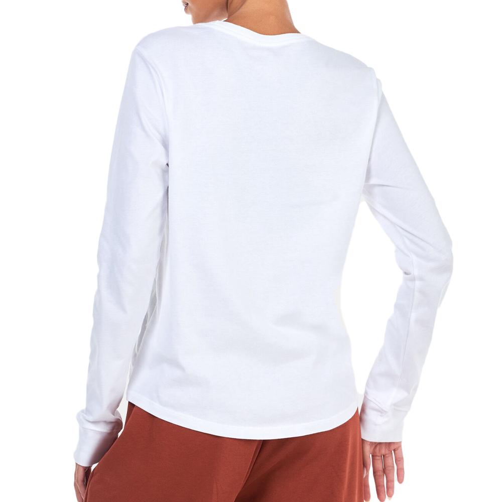 T-shirt Manches Longues Blanc Femme Nike Ftra vue 2