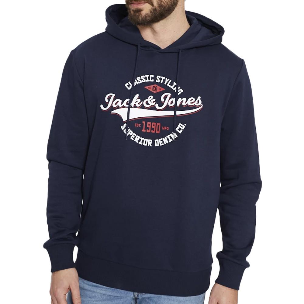 Sweat Marine Homme Jack & Jones Sweat Hood pas cher
