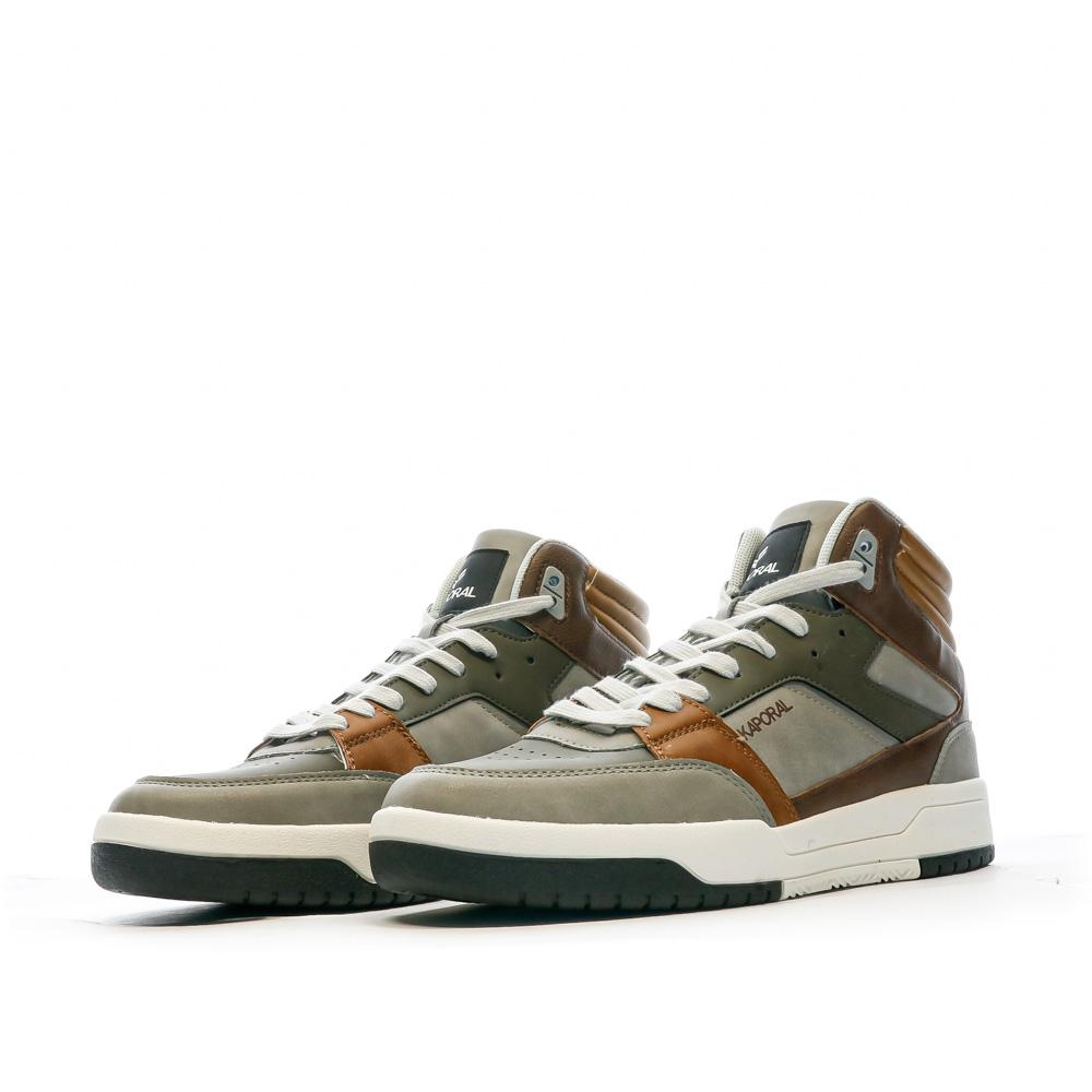Baskets Gris/Marron Homme Kaporal Badhigh vue 5