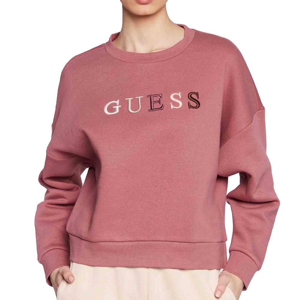 Sweat Rose Foncé Femme Guess Bluza pas cher