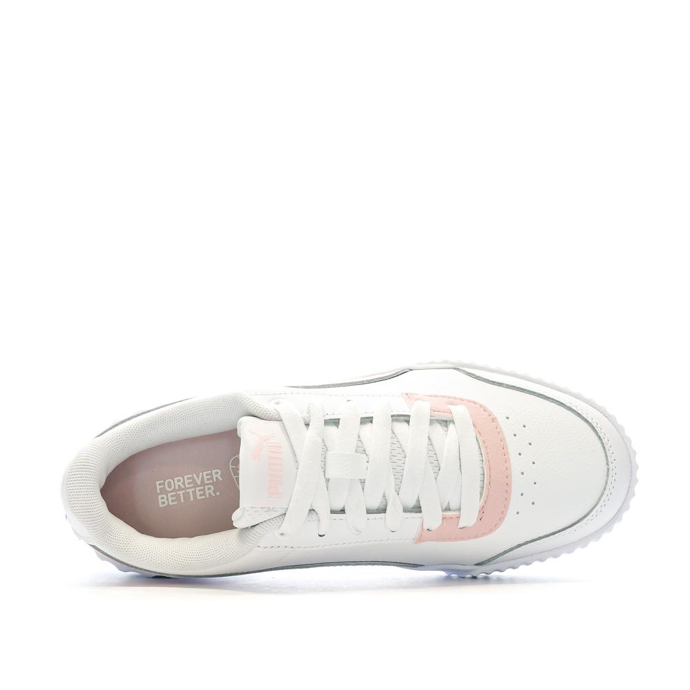 Baskets Blanches/Rose Femme Puma Carina Lift vue 4