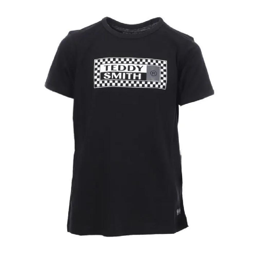 T-Shirt noir garçon Teddy Smith T-Vany MC JR pas cher