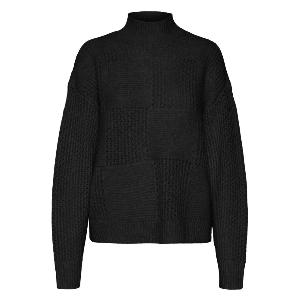 Pull Noir Femme Vero Moda Moon vue 3