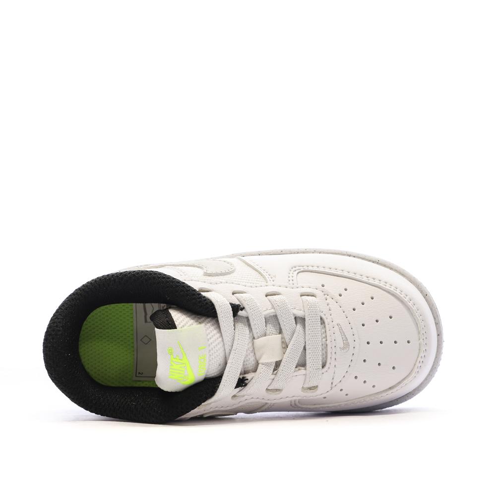 Baskets Blanches Garçon Nike Force 1 Crater vue 4