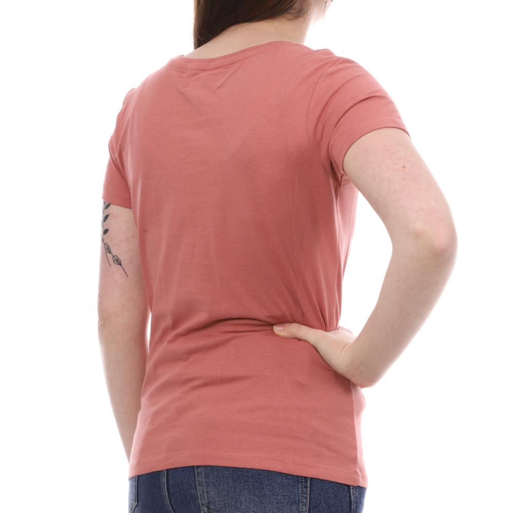 T-shirt Rose Femme Lee Cooper Ole vue 2