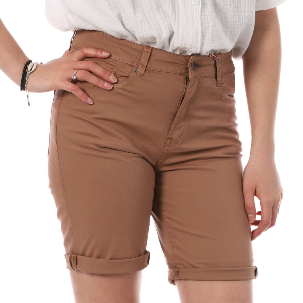 Bermuda Marron Femme Lee Cooper Wopara pas cher
