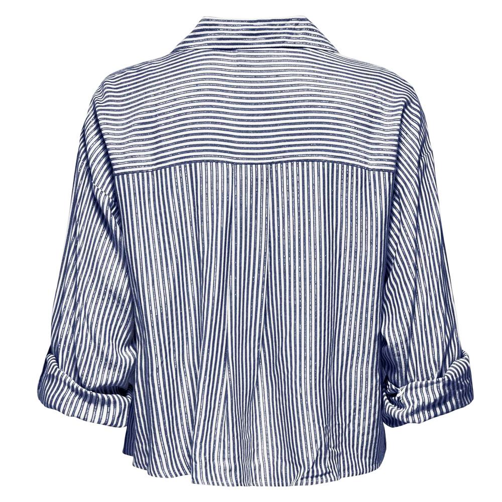 Chemise à Rayures Gris/Blanc Femme JDY Selma vue 2