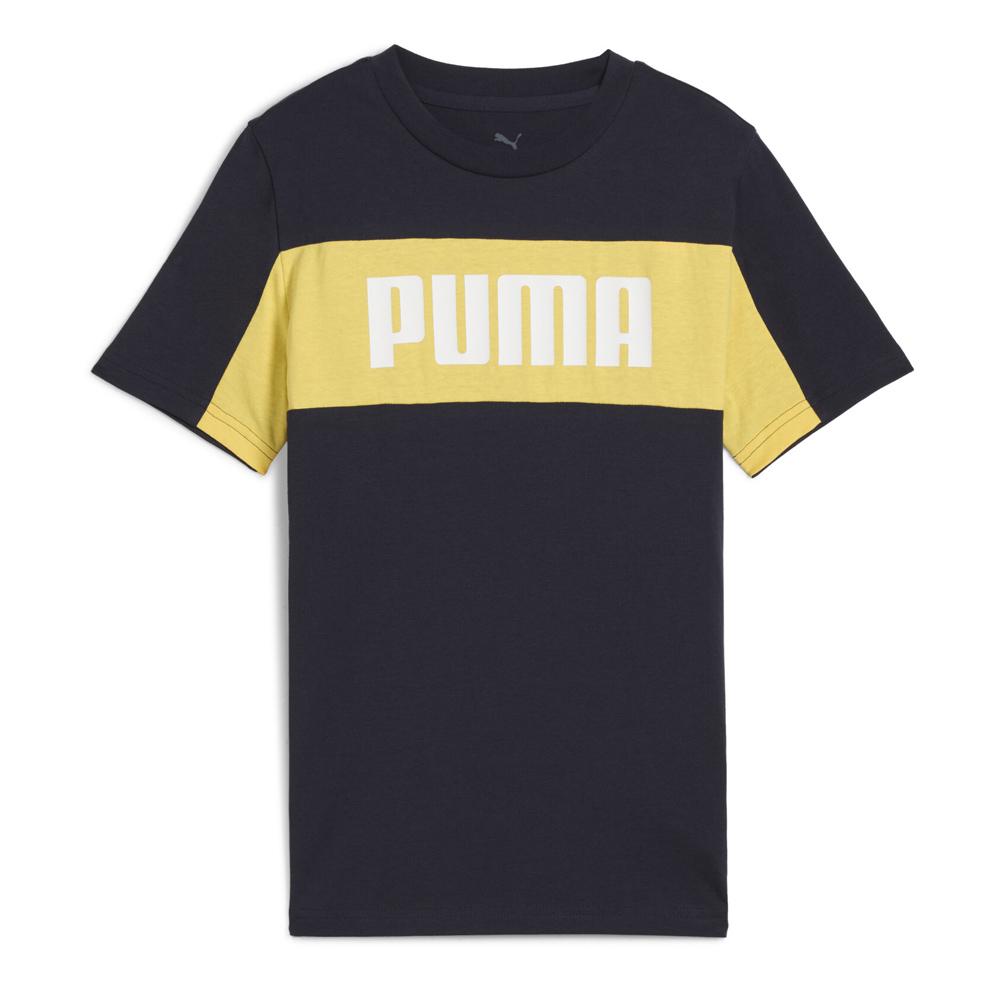 T-Shirt Bleu/Jaune Garçon Puma 685818 pas cher