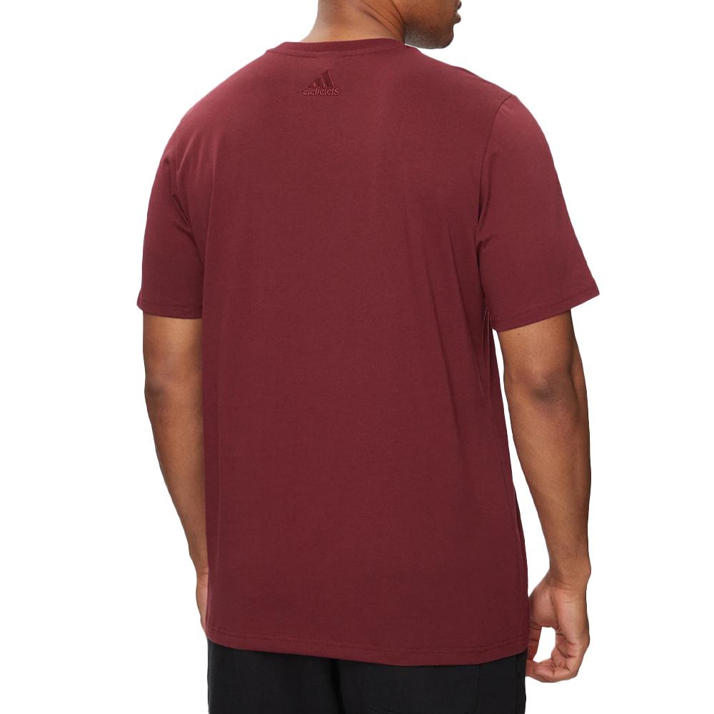 T-shirt Bordeaux Homme Adidas IS1301 vue 2