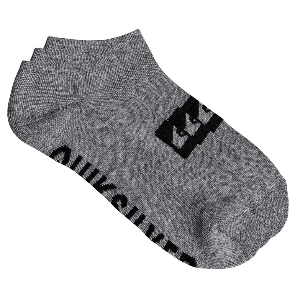 x3 Quiksilver Men’s Grey/Black 3ankle Socks affordable