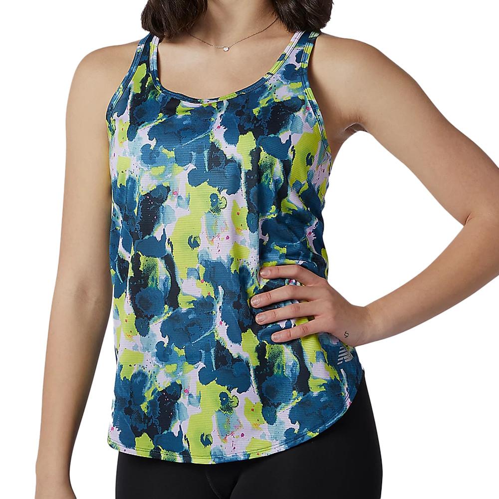 Top Jaune/Vert Femme New Balance Accelerate Tank pas cher