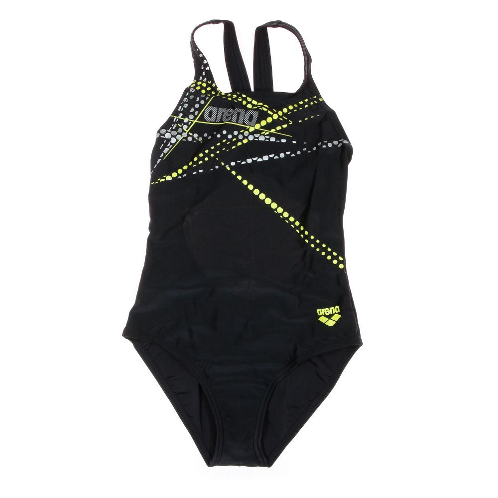 Maillot de bain 1 pièce noir fille Arena Glimmer pas cher