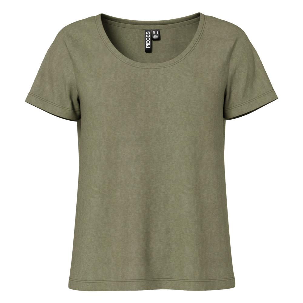 T-Shirt Kaki Femme Pieces Sophie pas cher