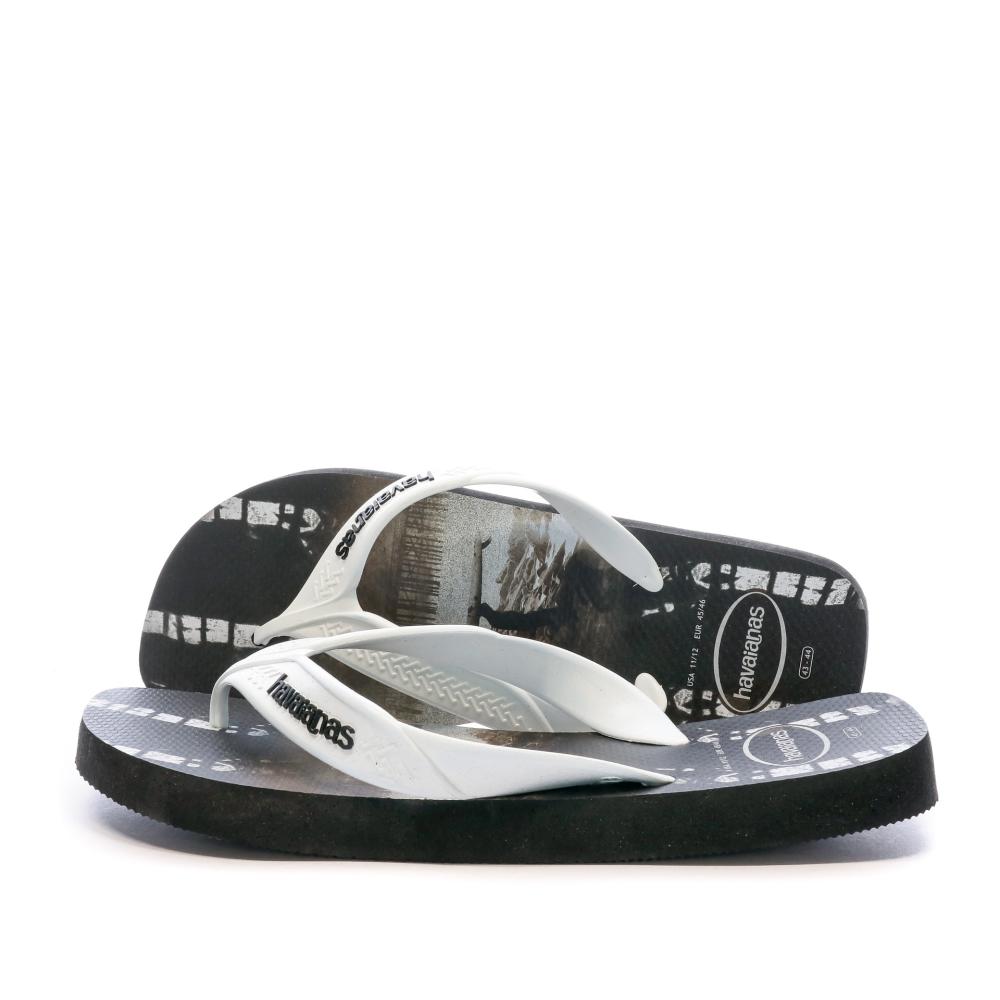 Tongs Noir/Blanc Homme Havaianas Surf pas cher
