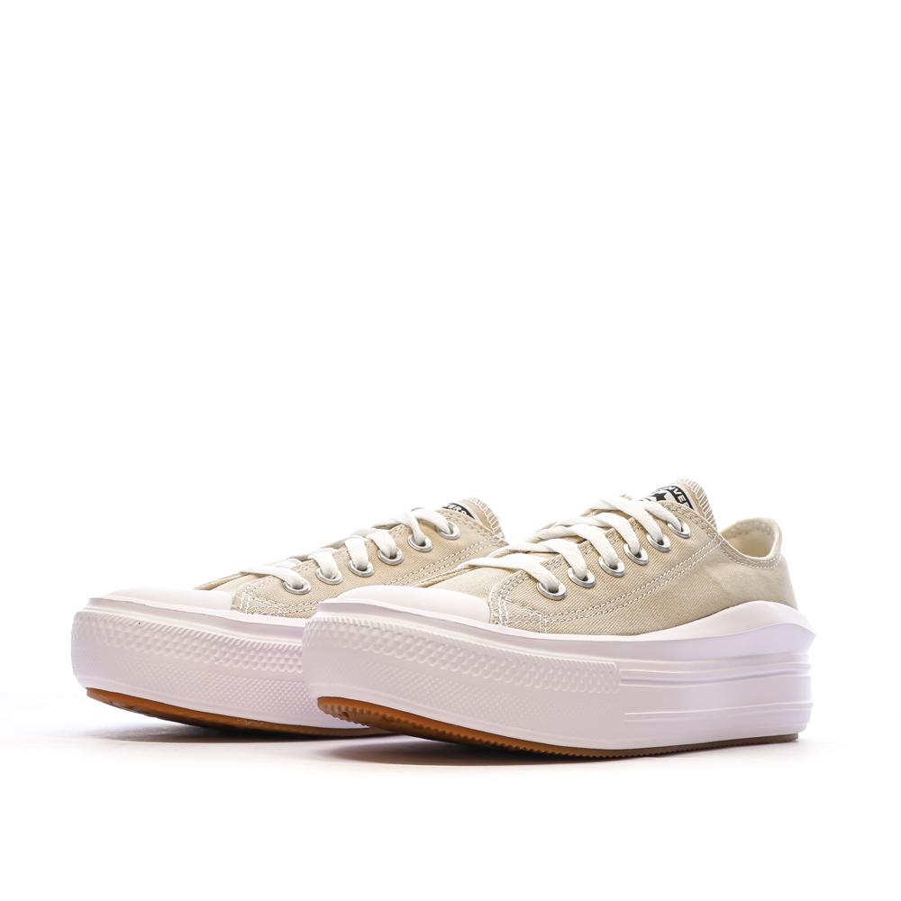 Baskets Beiges Femme Converse Chuck Taylor All Star Move A07580C vue 6