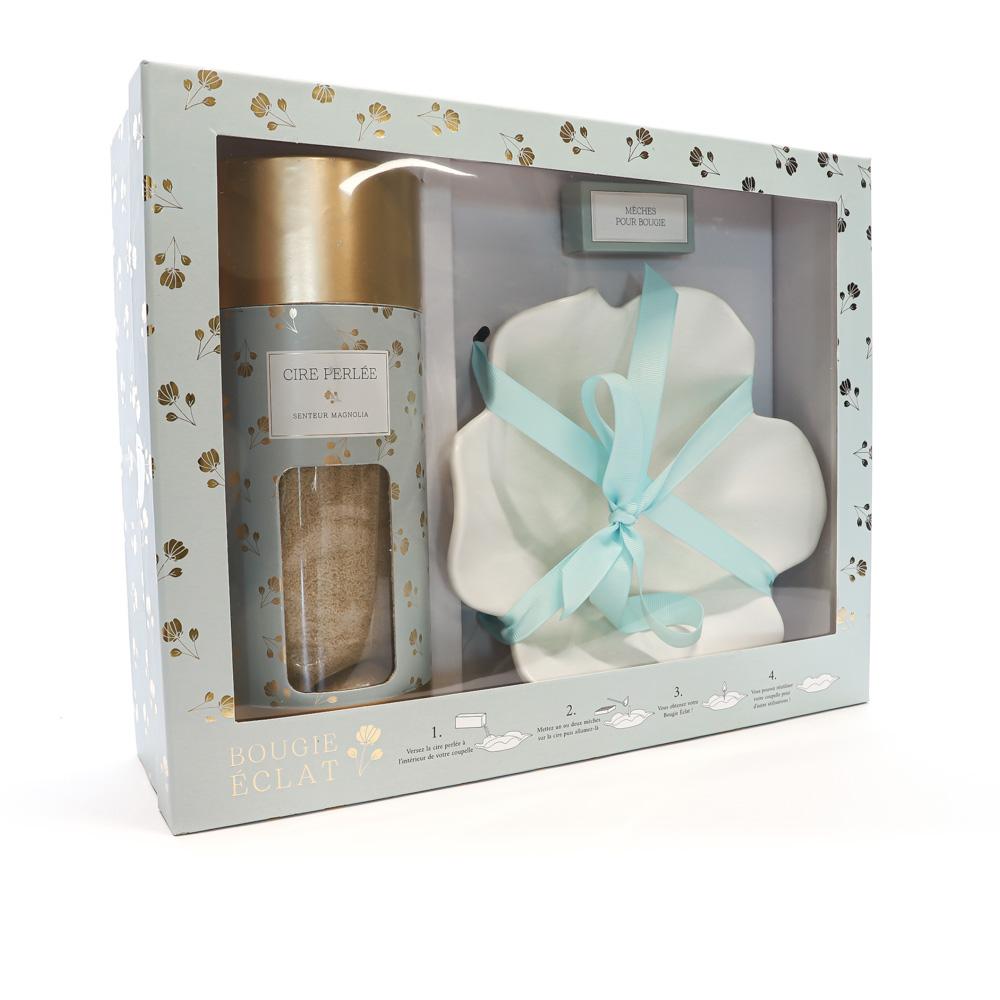 Set Coupelle Feuille et Cire Perle Magnolia pas cher