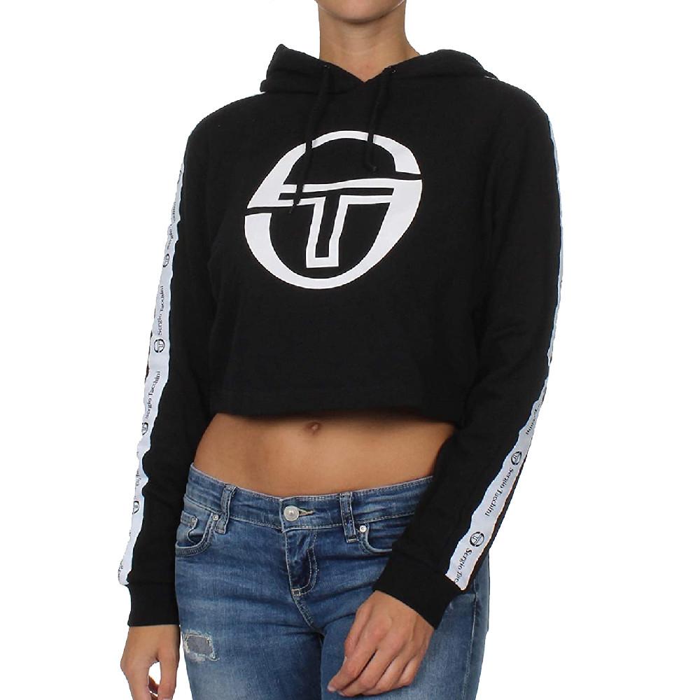 Sweat Crop Noir Femme Sergio Tacchini Coran pas cher