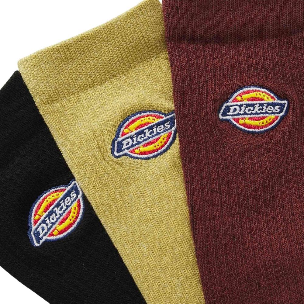 x3 Paires de Chaussettes Rouge/Jaune/Noire Homme Dickies Valley Grove vue 2