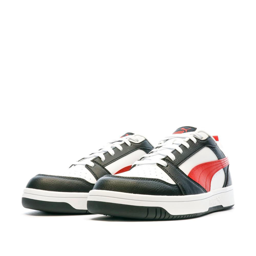 Baskets Noires/Blanches/Rouges Homme Puma Rebound V6 Low vue 6