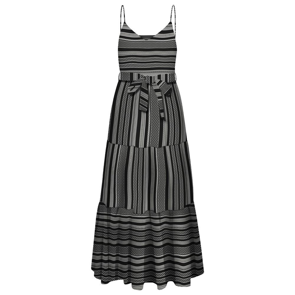 Robe Noire/Beige Femme Vero Moda Dicthe pas cher