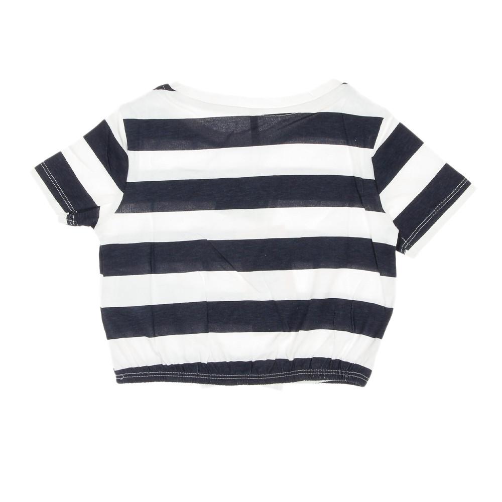 T-shirt Blanc/Marine Fille Kids Only Knot Stripe vue 2