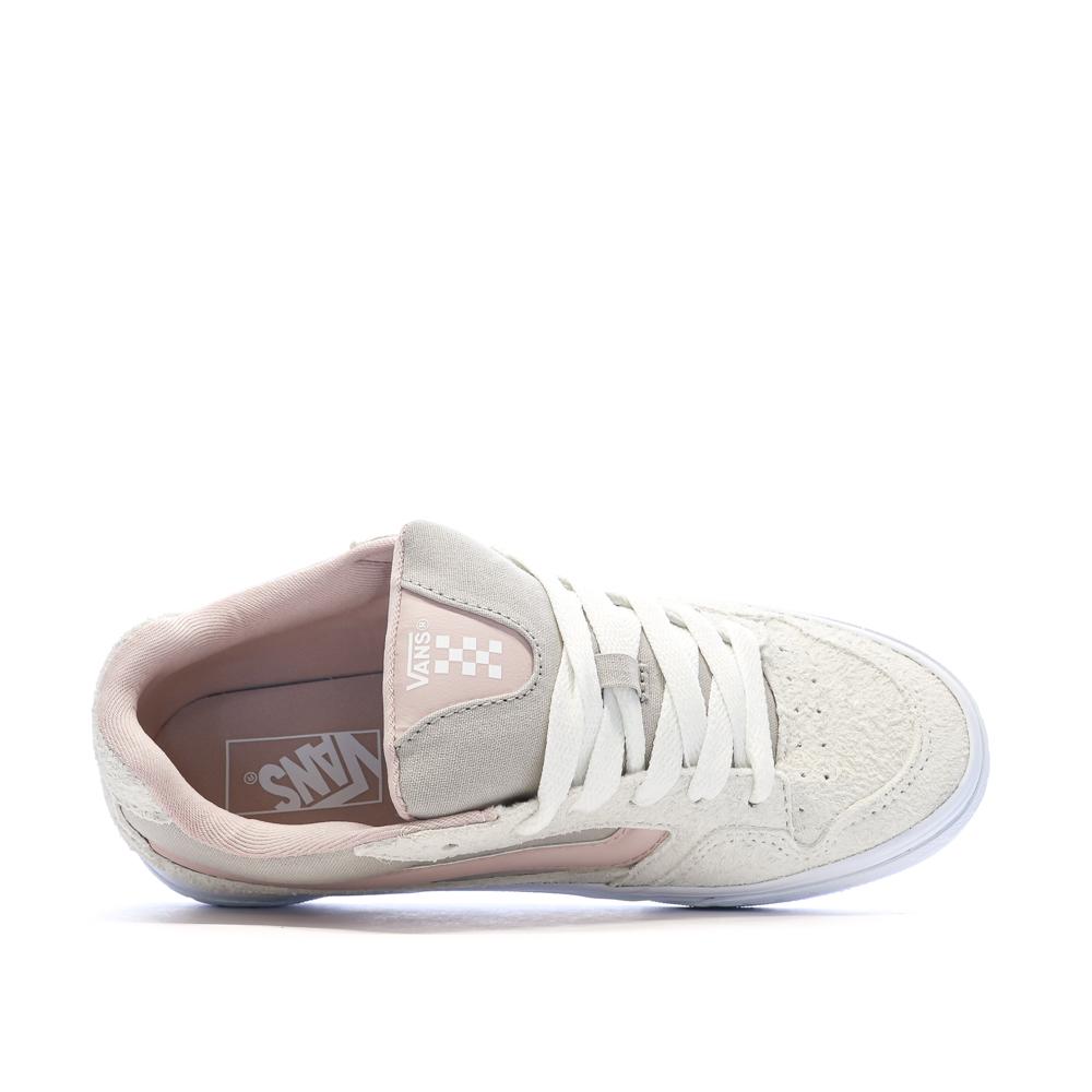 Baskets Blanches/Rose Pale/Grises Femme Vans Caldrone vue 4