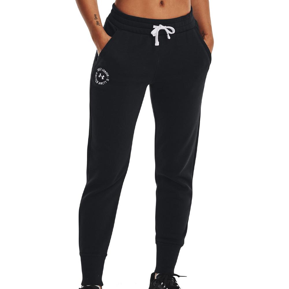 Jogging Noir Femme Under Armour Rival Fleece Crest pas cher