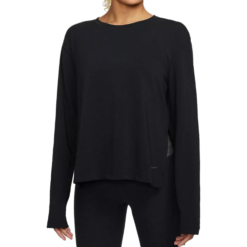 T-shirt Manches Longues Noir Femme Nike Ny pas cher
