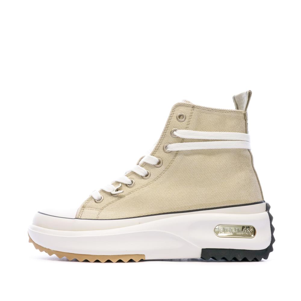 Baskets Doré Femme Replay Aqua Clean pas cher